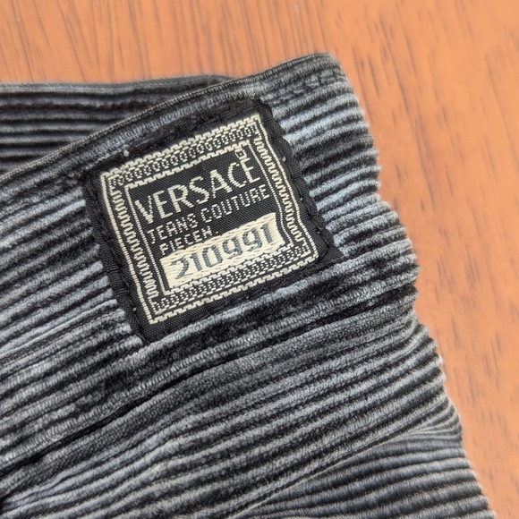 Versace Couture Velour Corduroy Velvet Pants - Picture 4 of 9